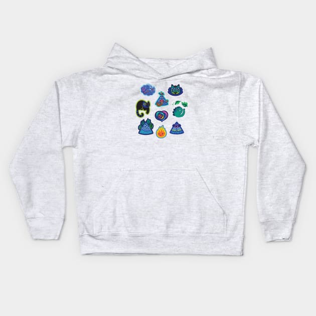 Good Vibes Patches Kids Hoodie by PenguinHouse